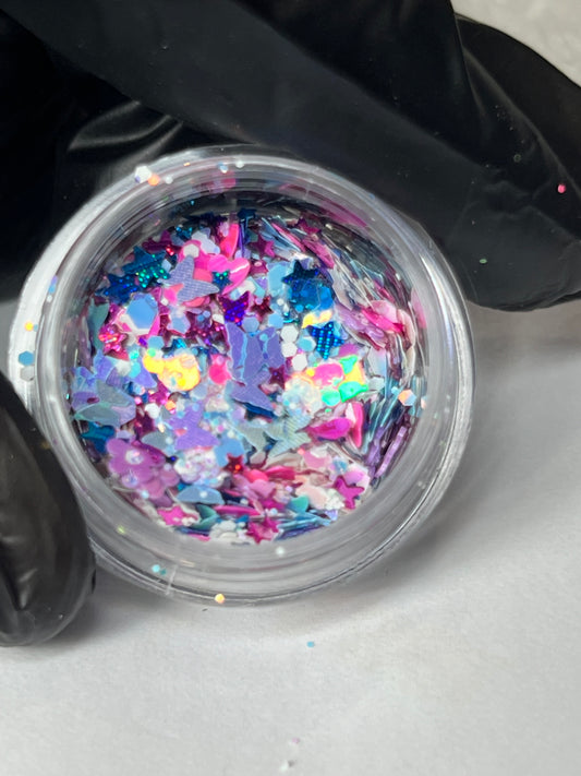Assorted glitter shapes