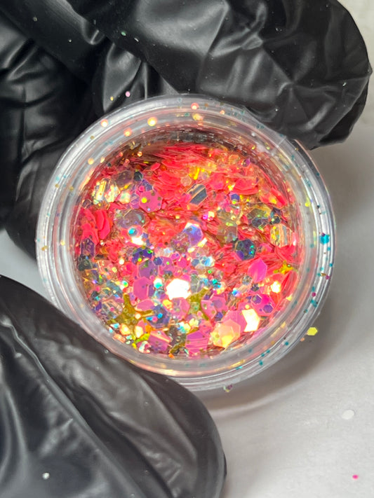 Multicolored assorted glitter
