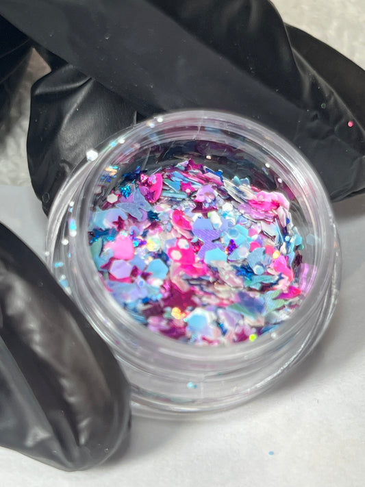 Assorted glitter- multicolored