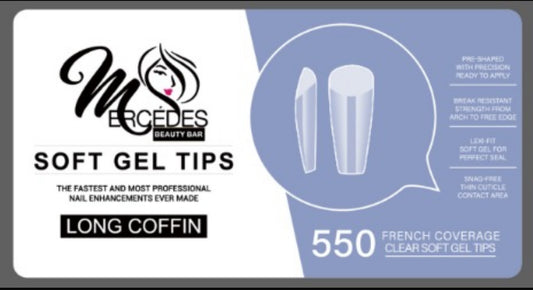 Long coffin Gel-X tips